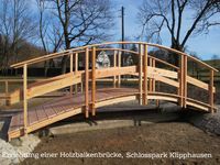 Holzbalkenbr&uuml;cke Schlosspark Klipphausen